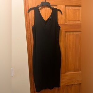 Black ribbed sleeveless dress. Size XL